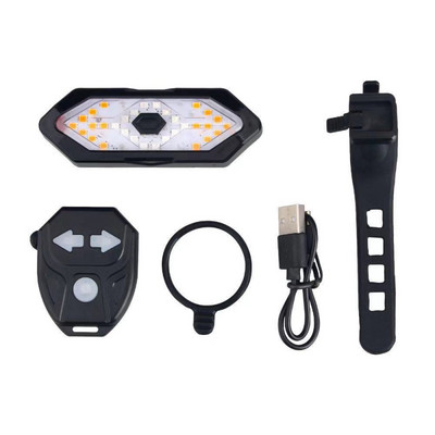 Smart Bike Light vezeték nélküli távirányító Kerékpározás irányjelző hátsó lámpa Usb kerékpár újratölthető hátsó lámpa LED figyelmeztető lámpa