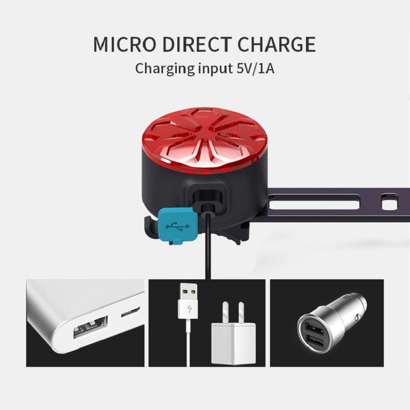 NATFIRE 15-50 tundi jalgratta tagumine tuli USB Laetav LED tagumine tagumine tagatuli jalgrattasõidu ohutuse jaoks Punane hoiatustuli