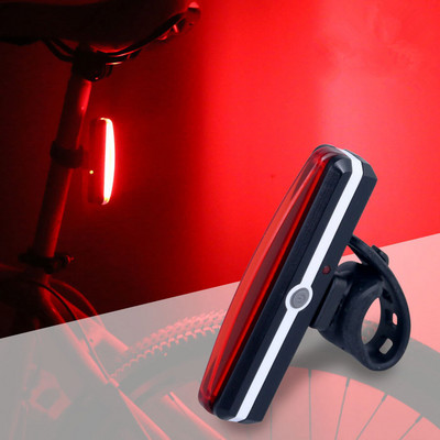 Задна LED светлина за велосипед Usb Червено бяла задна светлина за велосипед Акумулаторна водоустойчива светлинна лампа 4 режима Сигнал за мигащи светлини за велосипед