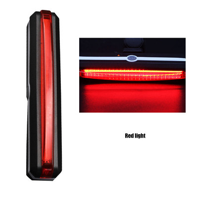 Kerékpár hátsó LED lámpa USB piros fehér kerékpár hátsó lámpa újratölthető vízálló villogó 4 mód jel kerékpáros villogó lámpákhoz