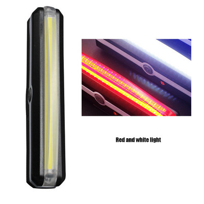 Kerékpár hátsó LED lámpa USB piros fehér kerékpár hátsó lámpa újratölthető vízálló villogó 4 mód jel kerékpáros villogó lámpákhoz