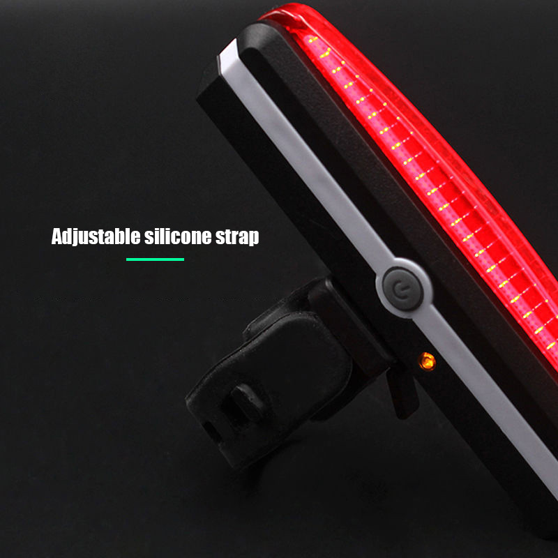 Kerékpár hátsó LED lámpa USB piros fehér kerékpár hátsó lámpa újratölthető vízálló villogó 4 mód jel kerékpáros villogó lámpákhoz