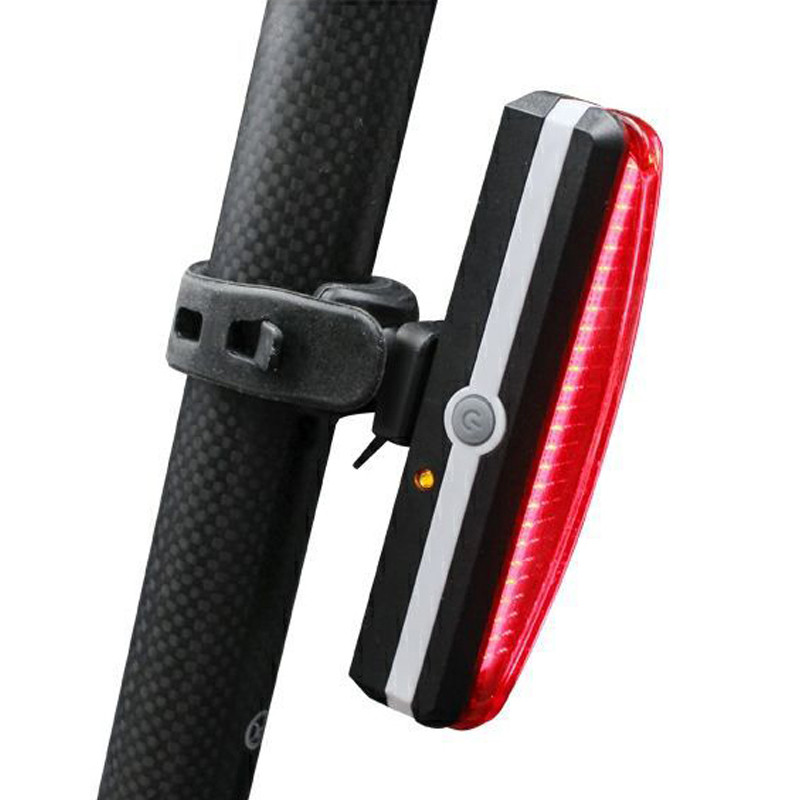 Kerékpár hátsó LED lámpa USB piros fehér kerékpár hátsó lámpa újratölthető vízálló villogó 4 mód jel kerékpáros villogó lámpákhoz