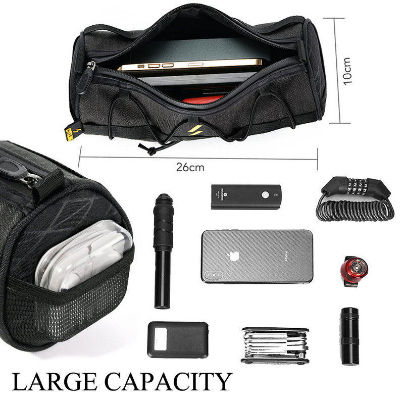 NEWBOLER 2022 naujas vairas krepšys dviračių krepšiai rėmas krepšys daugiafunkcis nešiojamas pečių krepšys dviračio priedas