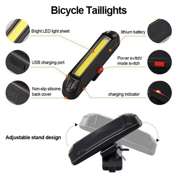 Нощно колоездене задна светлина на открито подчертаване USB зареждане единична светлина планински велосипед LED предупредителна светлина задна светлина светлина за скутер