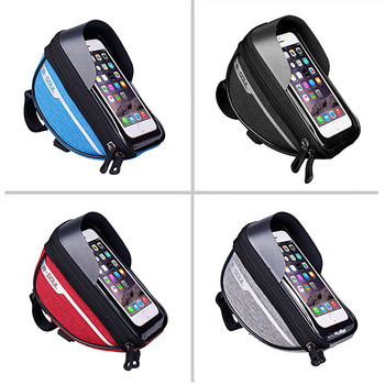 B-SOUL 6,5 инча чанта за велосипед Водоустойчива MTB тръба Калъф за чанта за кормило Велосипед Предна чанта за мобилен телефон Аксесоари за колоездене