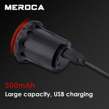 MEROCA WR-05 Велосипед Smart Brake Индукционна задна задна светлина USB зареждане PC Shell Предупреждение за безопасност Задна светлина Аксесоари за велосипеди