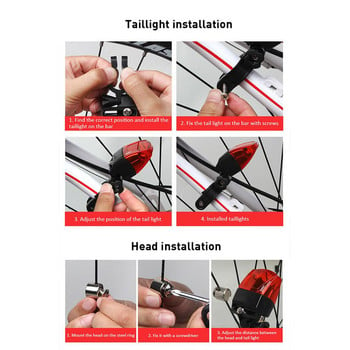 Велосипедна задна светлина Водоустойчива предупредителна светлина за генериране на магнитна енергия Аксесоари за велосипедно оборудване
