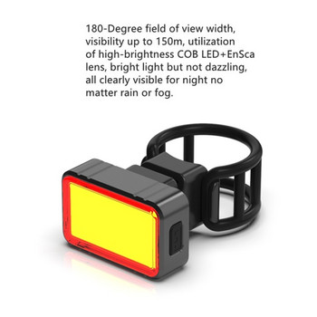 USB акумулаторна LED светкавица за велосипед Задна светлина Задна светлина за велосипед Колоездене Колче за седалка Водоустойчив 100LM COB 28LED Инструмент за осветление
