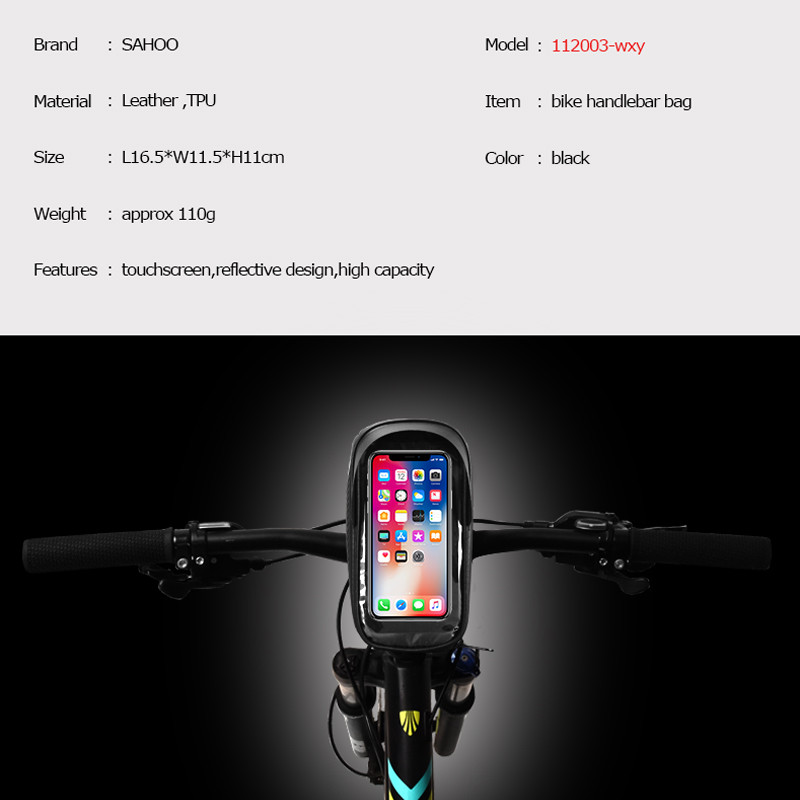 Roswheel Sahoo 112003 dviračių dviračio dviračio galvutės vamzdis vairas Mobiliojo telefono dėklo dėklo laikiklio dėklas 6,5 colių telefonui