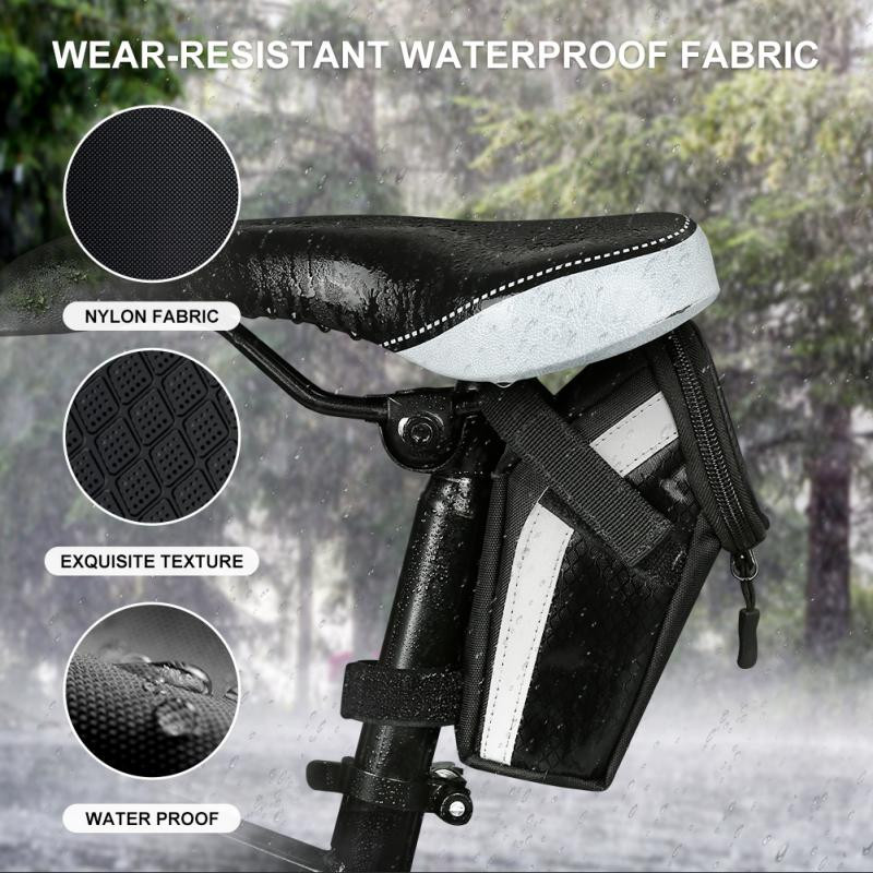 Atsparus lietui dviračio krepšys, atsparus smūgiams dviračio balnelio krepšys Stiprus slaptas dviračių sėdynės uodega galinis maišelis Krepšys dviračių priedai B-SOUL