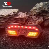 WEST BIKING Smart Bike Light Ασύρματη λυχνία rack τηλεχειριστηρίου Σήμα LED πίσω φως ποδηλάτου USB Επαναφορτιζόμενο πίσω φως που αναβοσβήνει