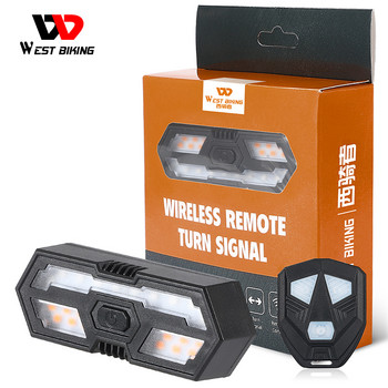 WEST BIKING Smart Bike Light Ασύρματη λυχνία rack τηλεχειριστηρίου Σήμα LED πίσω φως ποδηλάτου USB Επαναφορτιζόμενο πίσω φως που αναβοσβήνει