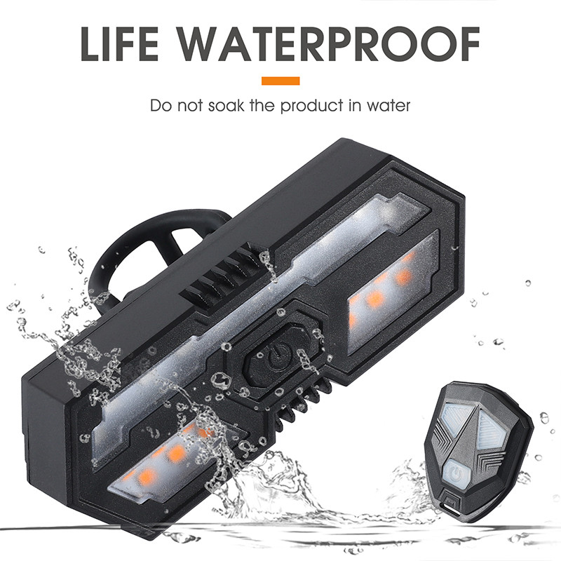 WEST BIKING Smart Bike Light vezeték nélküli távirányítós fogasléc lámpa LED jelző hátsó lámpa USB kerékpár újratölthető villogó hátsó lámpa