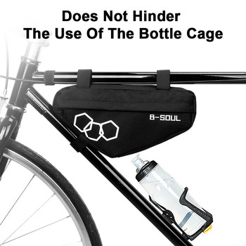 B-SOUL Полиестерна велосипедна чанта Водоустойчива чанта за планински велосипед Триъгълна чанта Предна тръба Рамка Велосипедна чанта Държач за чанта Аксесоари за велосипеди