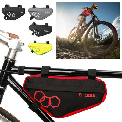 B-SOUL Полиестерна велосипедна чанта Водоустойчива чанта за планински велосипед Триъгълна чанта Предна тръба Рамка Велосипедна чанта Държач за чанта Аксесоари за велосипеди