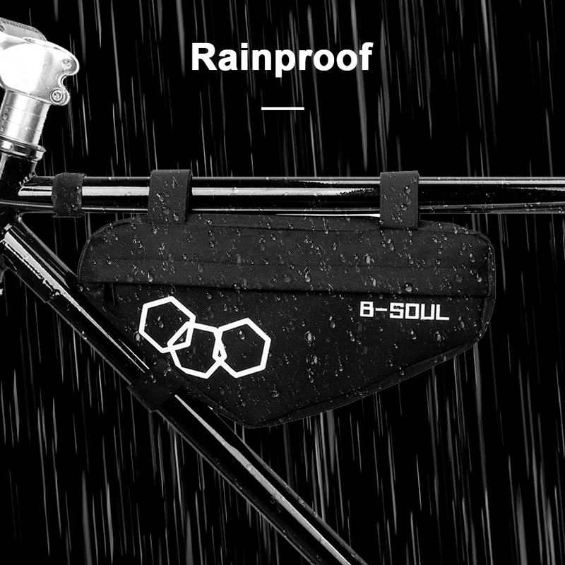 B-SOUL polüestrist jalgrattakott Veekindel mägijalgratta kolmnurkne kott esitoru raam Jalgrattakoti kotihoidik Jalgratta tarvikud