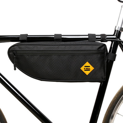 B-SOUL Geantă triunghiulară pentru bicicletă, impermeabilă, cadru bicicletei, geantă pentru tub din față, de capacitate mare, geantă de ciclism, husă de ambalare, accesorii