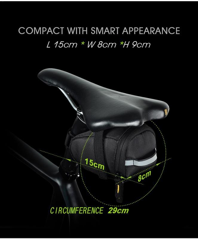 Șa de bicicletă Geantă de depozitare pentru scaunul din spate Geantă ultraușoară pentru coadă de bicicletă MTB Road Instrumente de reparare a bicicletei Geantă de șa