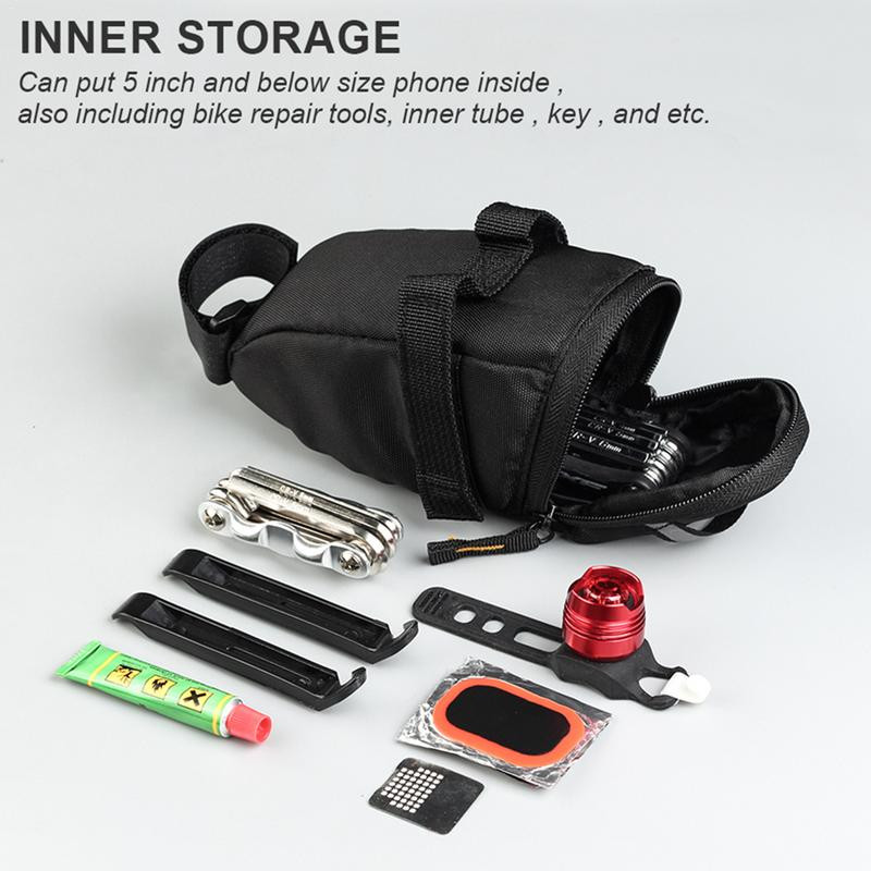 Șa de bicicletă Geantă de depozitare pentru scaunul din spate Geantă ultraușoară pentru coadă de bicicletă MTB Road Instrumente de reparare a bicicletei Geantă de șa