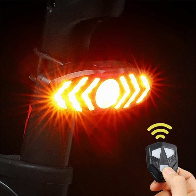 Važiavimas dviračiu nešiojamas belaidis nuotolinis USB dviračio galiniai žibintai posūkio signalo dviračio galinio žibinto LED indikatorius