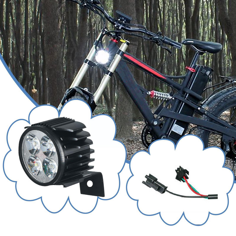 4 LED elektrijalgratta 2-in-1 sarv esitulede kokkupandav roller alumiiniumist Bright veekindel Ebike ees 12W uus tuli I8U6