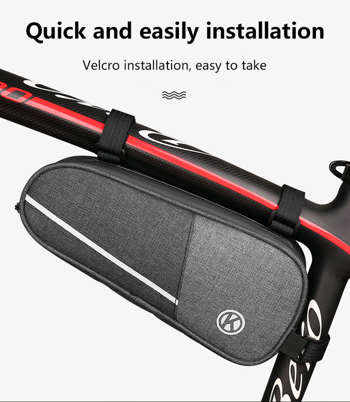 Jalgrattakott Nailonist veekindel kott Kaasaskantav jalgrattaraam esitoru kott Jalgrattasõidu kolmnurkkott Sadulakott Ratsutamistarvikud