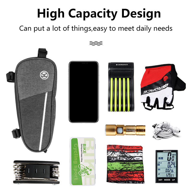 Jalgrattakott Nailonist veekindel kott Kaasaskantav jalgrattaraam esitoru kott Jalgrattasõidu kolmnurkkott Sadulakott Ratsutamistarvikud