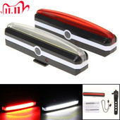 USB-taaslaetav LED jalgratta jalgratas jalgrattasõit eesmine tagumine tagatuli 6 režiimi lamp valge ja punane tuli