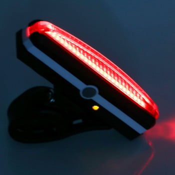 USB Επαναφορτιζόμενο ποδήλατο LED Ποδηλασία Ποδηλασία Μπροστινό Πίσω Φανάρι 6 Λειτουργιών Λευκό και κόκκινο φως