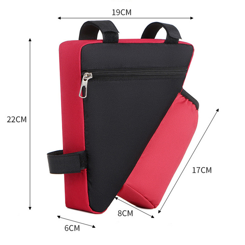 Geantă pentru bicicletă, impermeabilă, geantă triunghiulară pentru bicicletă, pentru depozitare, pentru telefonul mobil, geantă pentru ciclism