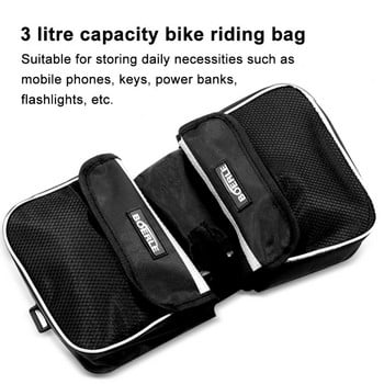 Универсални чанти за велосипед със светлоотразителна лента Водоустойчива чанта за седло Многофункционални практични двустранни чанти Аксесоари за велосипеди