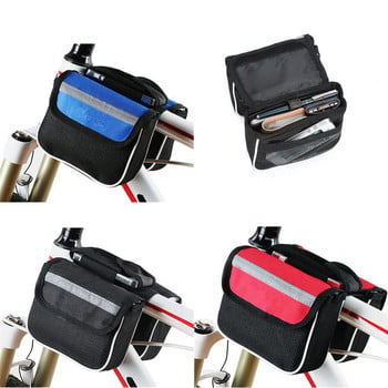Универсални чанти за велосипед със светлоотразителна лента Водоустойчива чанта за седло Многофункционални практични двустранни чанти Аксесоари за велосипеди