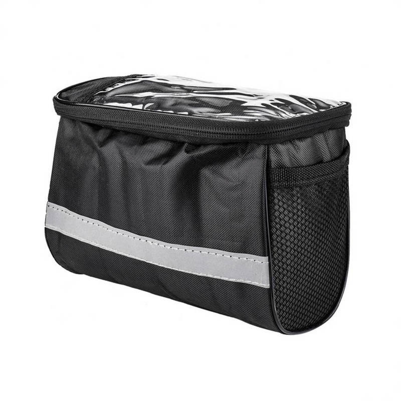 Coș pentru ghidon de bicicletă Geanta pentru tubul din față pentru bicicletă Geantă cu ecran tactil pentru telefon pentru cadru de bicicletă de șosea Panier echipament multifuncțional pentru ciclism