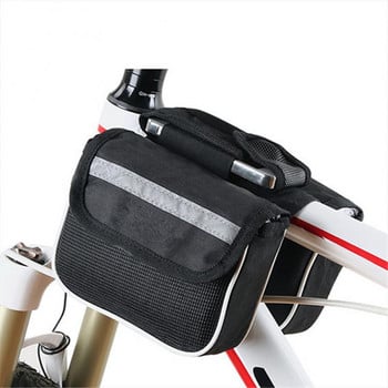 Νέα φορητή τσάντα ποδηλάτου μπροστινή δοκός Mini Universal Mountain Bicycle Τσάντα κινητού τηλεφώνου Παιδική τσάντα εργαλείων άνω σωλήνα Αξεσουάρ ποδηλάτου