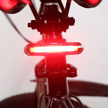 Светлина за велосипед USB акумулаторна светлина за велосипед Синя червена двуцветна водоустойчива задна светлина за колоездене 5 режима LED предна задна велосипедна лампа