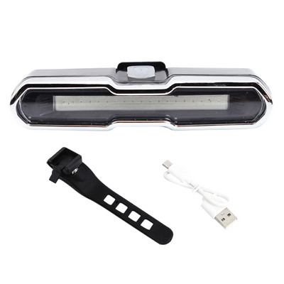 Dviračio lemputė USB įkraunama dviračio šviesa mėlyna raudona dviejų spalvų vandeniui atsparus dviračio galinis žibintas 5 režimų LED priekinis galinis dviračio žibintas