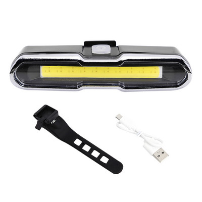 Dviračio lemputė USB įkraunama dviračio šviesa mėlyna raudona dviejų spalvų vandeniui atsparus dviračio galinis žibintas 5 režimų LED priekinis galinis dviračio žibintas