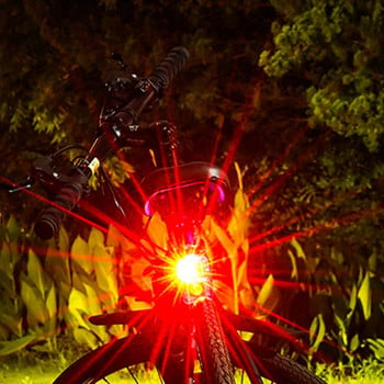 Светлини за велосипеди, LED фарове Задни светлини Сигурна крушка LED комплект светлини за безопасност Аксесоари за велосипеди за възрастни Деца Нощно каране,