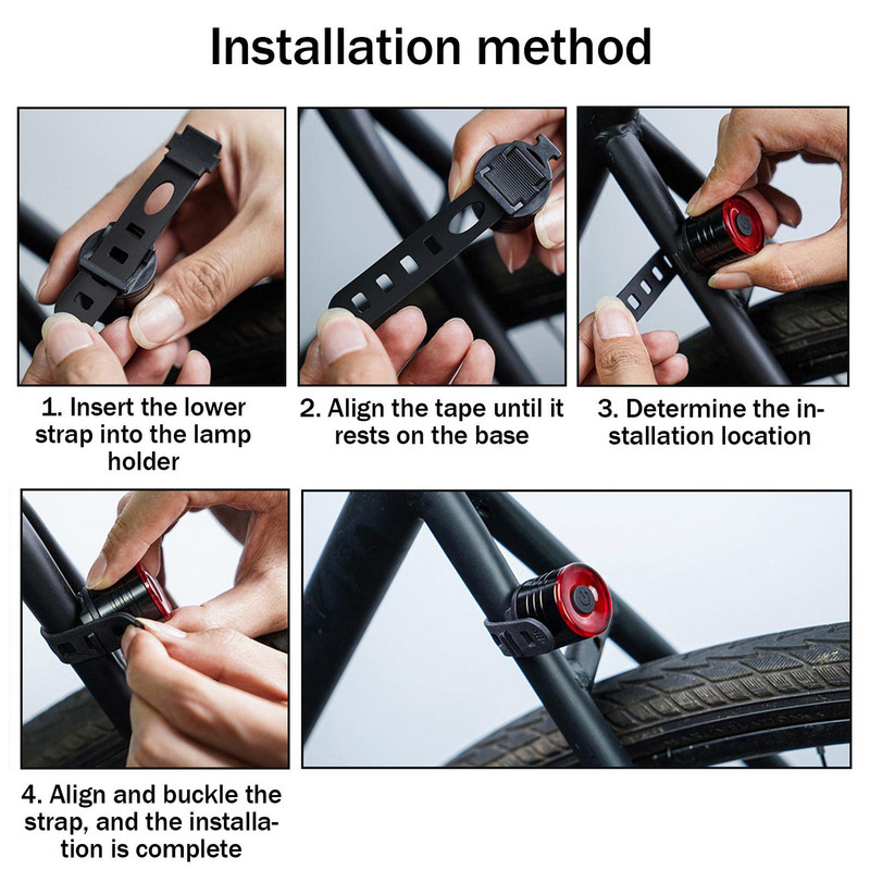 Svjetlo za bicikl, LED prednja svjetla, stražnja svjetla, sigurnosna žarulja, LED sigurnosna svjetla, pribor za bicikle za odrasle, djecu, noćnu vožnju,