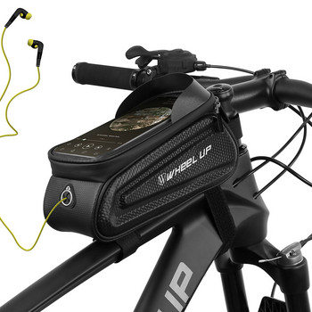 Дъждоустойчива велосипедна чанта Рамка Предна горна тръба Велосипедна чанта Светлоотразителен 6,5 инчов калъф за телефон Чанта със сензорен екран Аксесоари за MTB велосипед