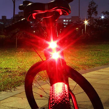 2 Led πίσω φως ποδηλάτου Usb ποδηλάτου πίσω Πίσω λάμπα MTB Κράνος ασφαλείας που αναβοσβήνει Προειδοποίηση Κόκκινο φανάρι ασφαλείας Εξωτερικά φώτα ποδηλασίας