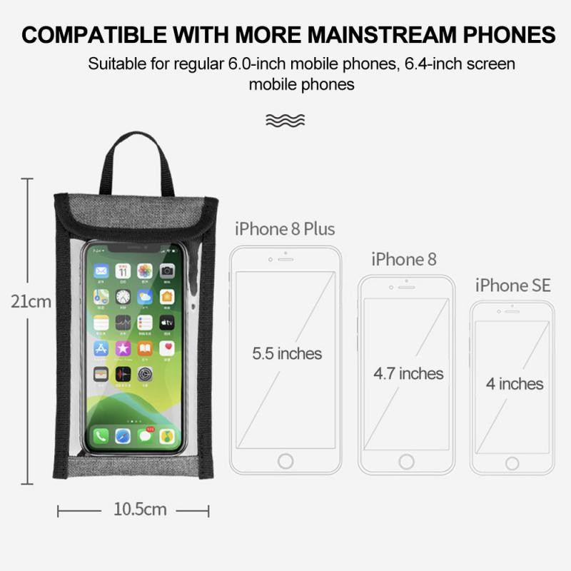 Geantă rezistentă la ploaie pentru bicicletă cu ecran tactil, cadru, cu tub superior din față, geantă pentru ciclism, husă reflectorizată pentru telefon, 6,5 inci, accesorii pentru biciclete MTB