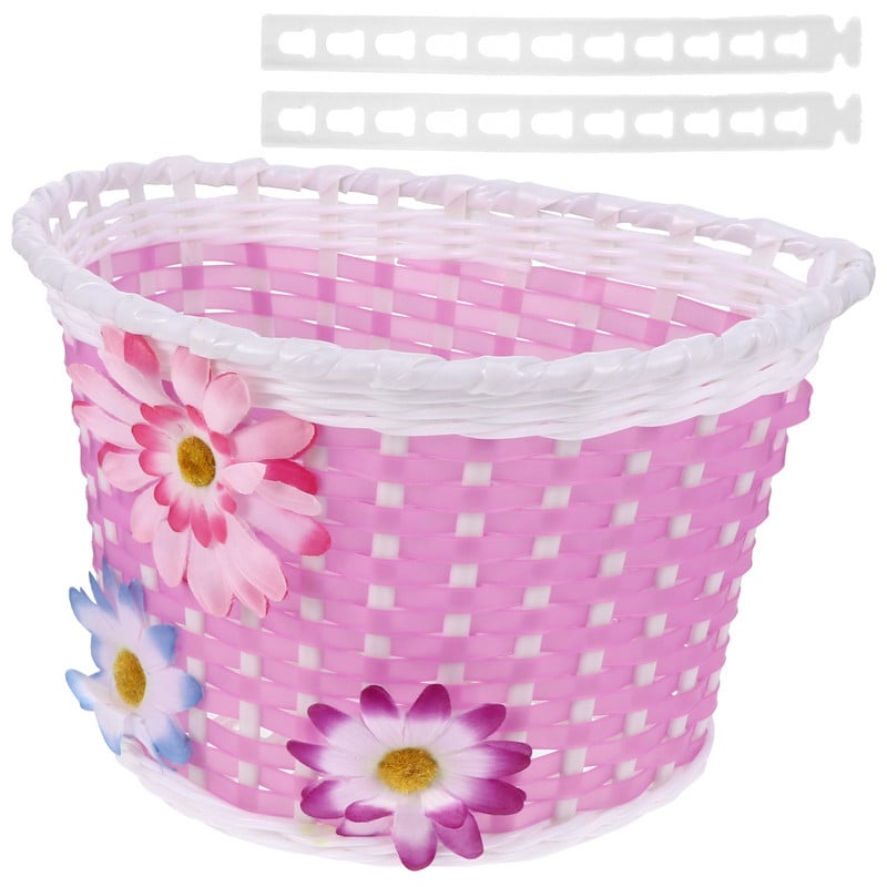 Krepšelis Dviračio vairas Vaikams Mergaitėms Priekinis rotango laikiklis Paspirtukas Pinti galinis Rankų darbo austinis Juokingas Dekoras Dviračių krepšeliai Berniukai Vaikai