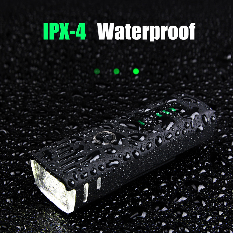 Lampă din față pentru bicicletă, 2000 mAh, lanternă pentru bicicletă, lanternă cu LED, reîncărcabilă prin USB, lampa din spate pentru bicicletă MTB, pentru far de ciclism