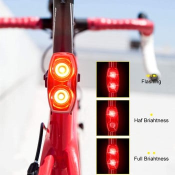 Πίσω φώτα ποδηλάτου Φωτεινό 100 Lumens Μπαταρία ποδηλάτου Πίσω φως LED Εύκολη εγκατάσταση Αξεσουάρ φακού ασφαλείας δρόμου MTB ποδηλασίας