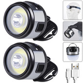 4-IN 1 Mini multifunktsionaalne XPG+COB esilaterna laetav USB C korgi klamber tugeva magnetiga esitulega õues kalastamiseks