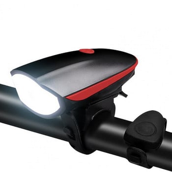 Εκπτώσεις 35% Hot! 1 Σετ Ποδήλατο Μπροστινό Πίσω Φωτιστικό Κόρνα Αδιάβροχο USB φόρτισης Μπροστινό πίσω φανάρι για ιππασία