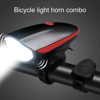 35% отстъпки горещо! 1 комплект клаксон на предни задни светлини за велосипед Водоустойчив клаксон на предни задни светлини с USB зареждане за каране