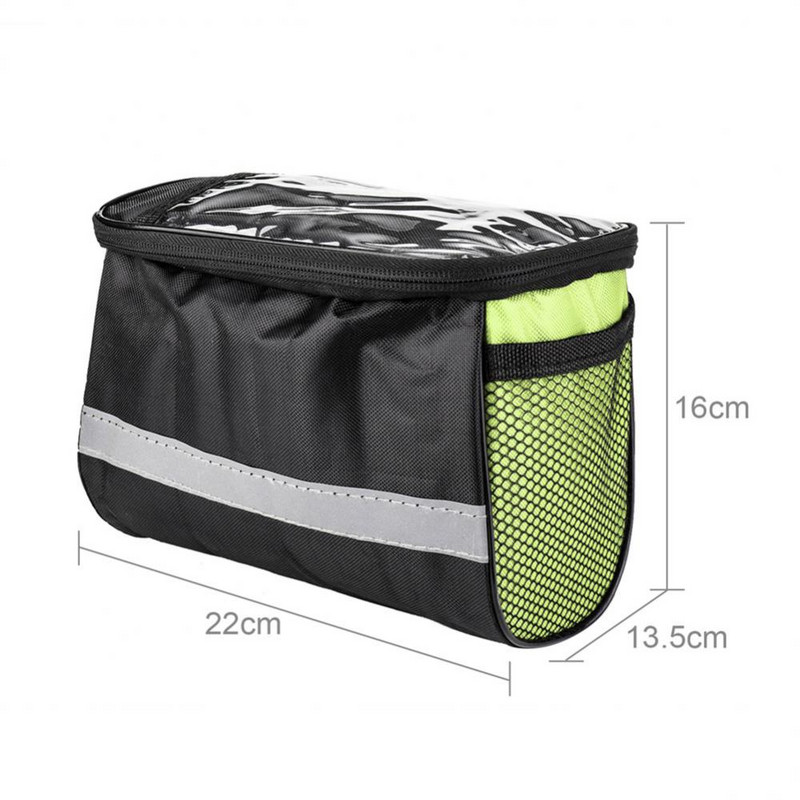 Geantă pentru ghidon din față, cadru izolat pentru bicicletă, husă organizatoare pentru bagaje MTB, geantă de umăr portabilă multifuncțională, impermeabilă, pentru telefon